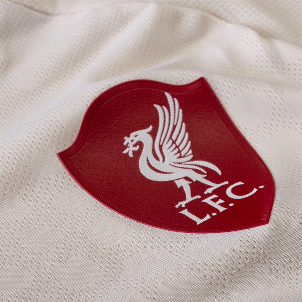 adidas Men's Liverpool Authentic Jeremie Frimpong Away Jersey w/ Champions League Patches 25/26 (Wonder White)