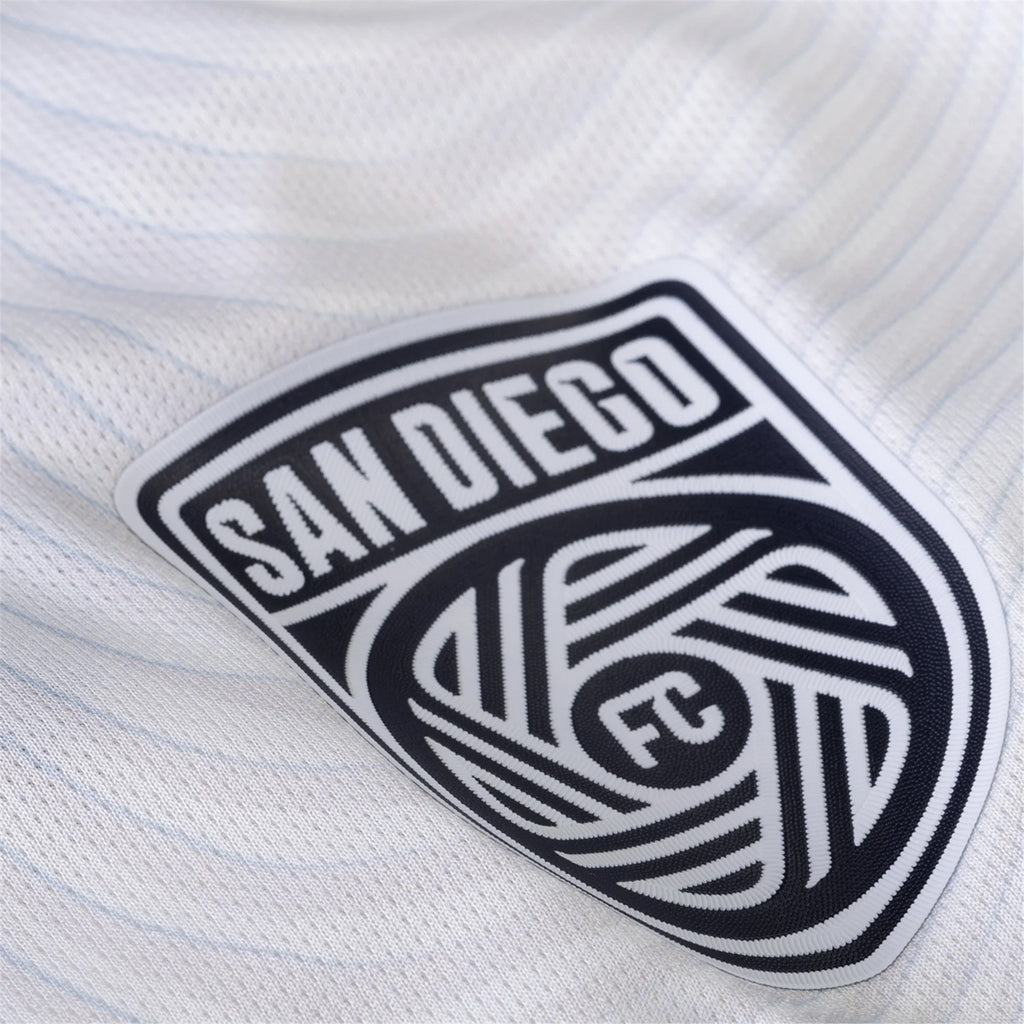 adidas San Diego FC Authentic Jeppe Tverskov Away Jersey 25/26 w/ MLS & Apple Patch (White)