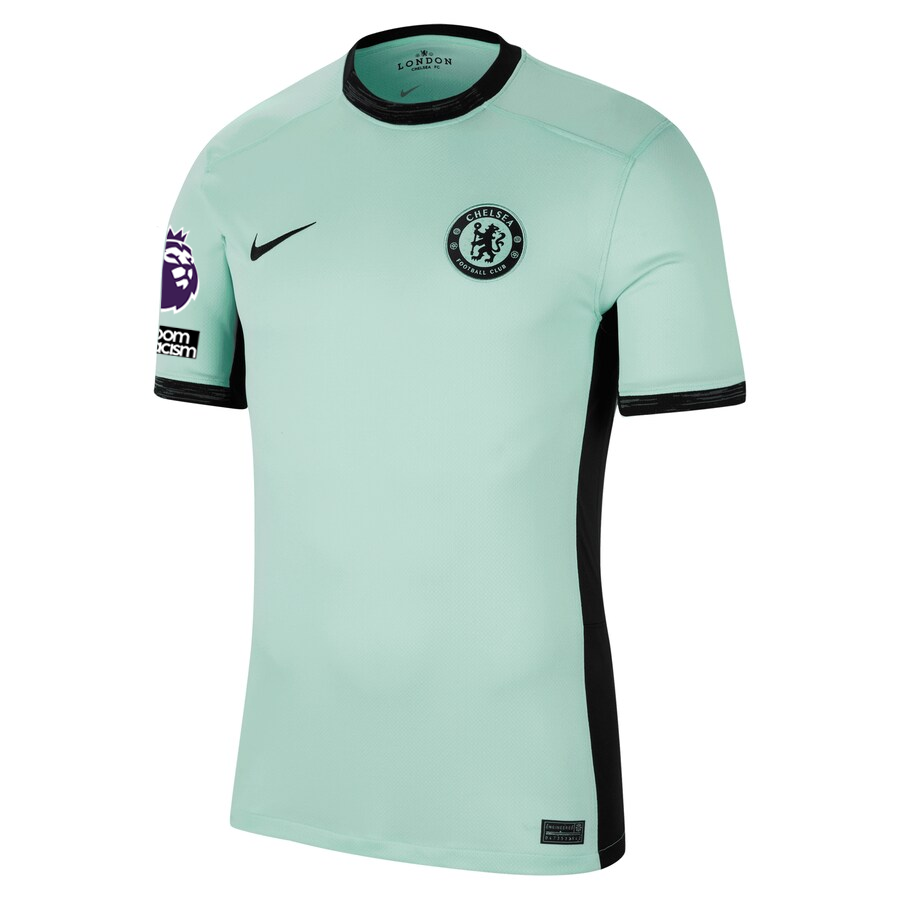 Nike Chelsea Raheem Sterling Third Jersey w/ EPL + No Room For Racism Patches 23/24 (Mint Foam/Black)