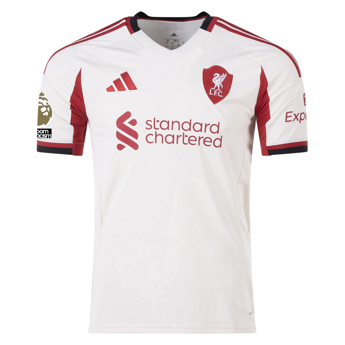 adidas Men's Liverpool Curtis Jones Away Jersey w/ EPL Champions Patch 25/26 (Wonder White)