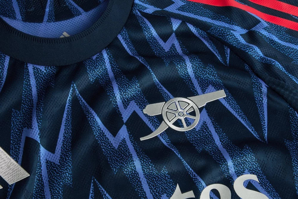 adidas Arsenal Authentic Gabriel Jesus Away Jersey w/ EPL + No Room For Racism 25/26 (Indigo/Silver)