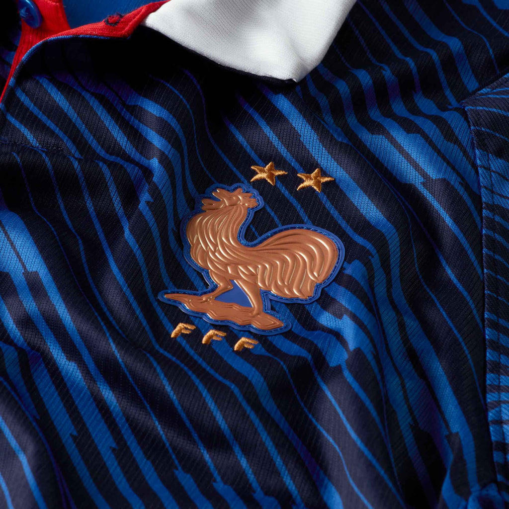 Nike Men's France William Saliba Home Stadium Jersey 2026 (Game Royal/Metallic Copper)