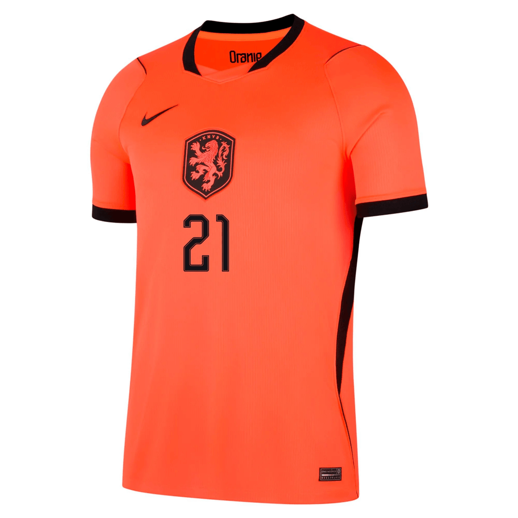 Nike Netherlands Frenkie De Jong Home Jersey 2026 (Hyper Crimson/Black)