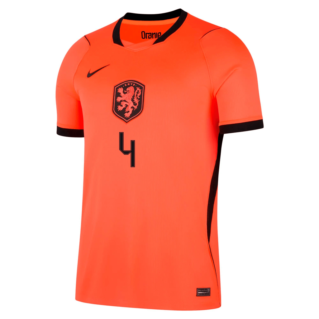 Nike Netherlands Virgil Van Dijk Home Jersey 2026 (Hyper Crimson/Black)
