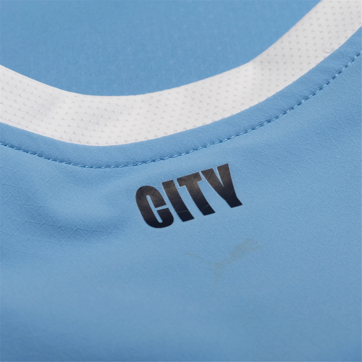Puma Manchester City Authentic Akanji Home Jersey w/ EPL + No Room For Racism Patches 25/26 (Team Light Blue/White)