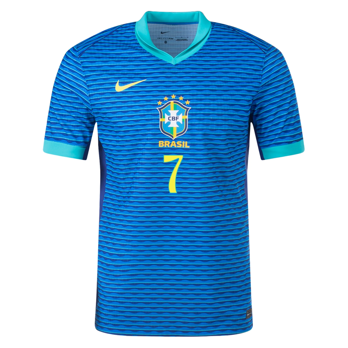 Nike Brazil Authentic Vini Jr. Away Jersey 24/25 Soar/Dynamic Yellow)